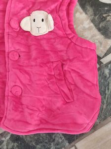 Cute Pink Baby Vest with Sheep