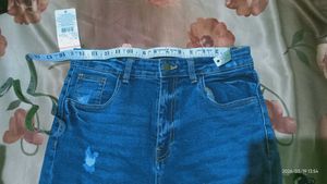 Stylish Ripped Blue Denim Jeans
