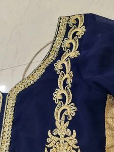 Elegant Navy Blue Embroidered Suit
