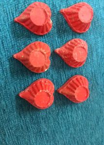 Heart Shaped Clay Diyas - Pack of 18