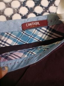 Cantabil Capri For Women In Wine Colour 32 -34Waist