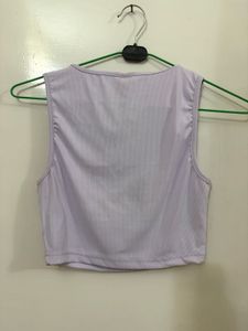 Lavender Ribbed Crop Top
