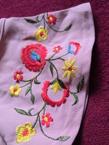 Floral Embroidered Cold Shoulder Top