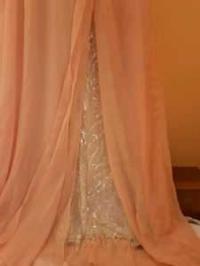 🔥LOW PRICE🔥 Elegant Pink Gown with Lace Detail