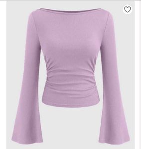 Chic Lavender Bell Sleeve Top