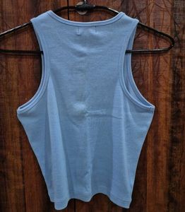 Light Blue Ribbed Tank Top