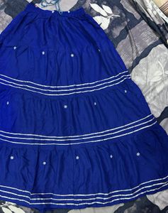 Navratri Royal Blue Tiered Chaniya