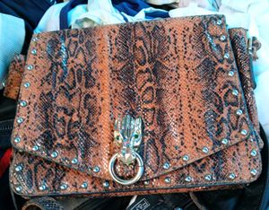 Stylish Snake Print Crossbody Bag