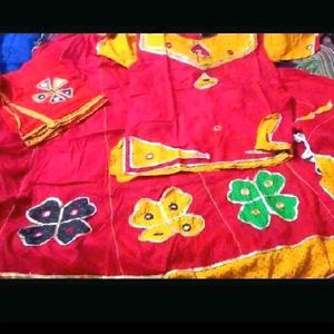 Vibrant Red & Yellow Ethnic Kurta Set
