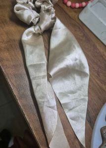 Elegant Satin Scrunchie with Ribbon