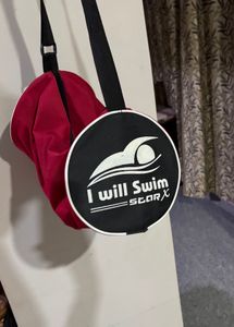 Stylish Red & Black Swim Bag