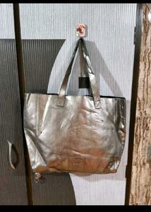 Chic Silver Metallic Tote Bag