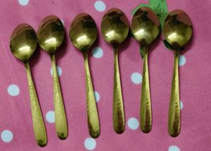 Set of 6 Vintage Ornate Spoons