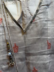 Adaah Chikankari Embroidered Embellishment Suit