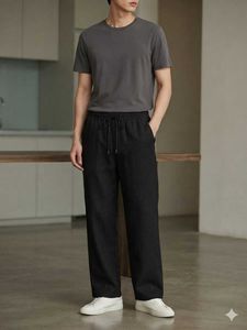 Men's Black Drawstring Pants