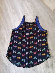 Butterfly Print Sleeveless Top