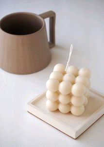 Unique Bubble Cube Candle