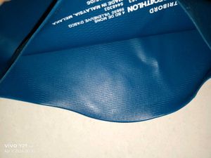 Decathlon Navy Blue Silicone Swim Cap