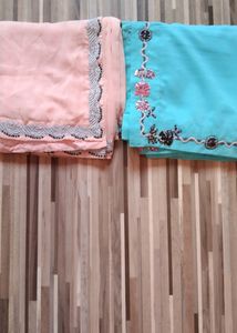 2 Dupatta  With Lessing.