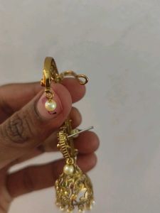 Exquisite Gold Jhumka Earrings