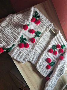 handmade Cherry cardigan  with bandana free