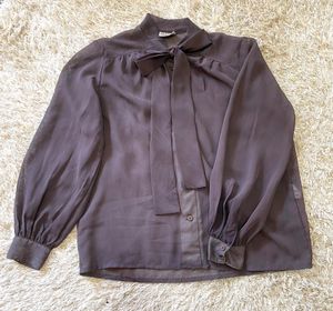 Neck Tie Up Blouse