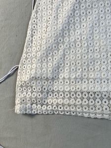 White backless Crochet Sundress