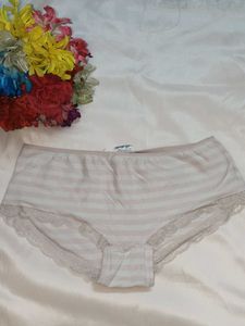 Striped Lace Trim Briefs