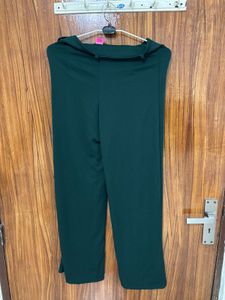 Women's Dark Green Wide Leg Pants