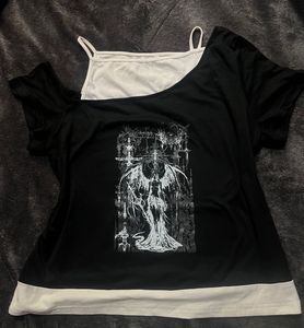 Gothic Angel Layered Top | Y2K Grunge