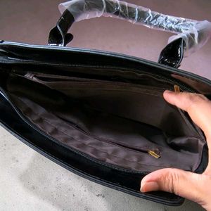 Chic Black Patent Handbag