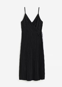 H&amp;M Black Ribbed Midi Dress