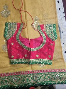 Elegant Yellow Embroidered Saree