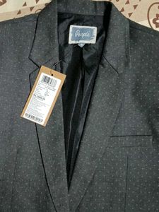 Grey Printed Blazer