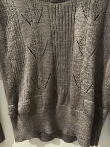 Knit Top with Satin attached formal wear sh