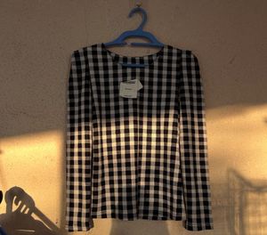 Checkered Long Sleeve Top