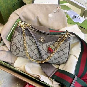 Gucci Strawberry Charm Shoulder Bag