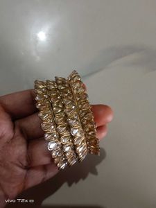 Exquisite Kundan Bangle Set