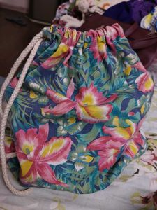 Tropical Floral Drawstring Backpack