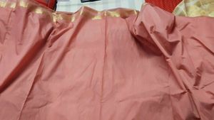 Elegant Pink Saree with Gold Border