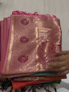 Beautiful Pink Silk Saree