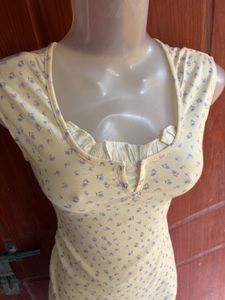 butter Yellow Floral Mini Dress✨