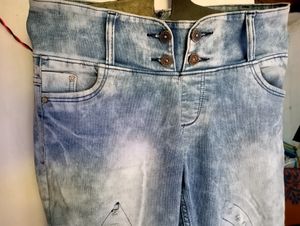High Waisted Acid Wash Jeans