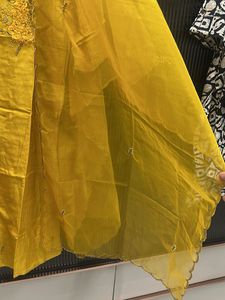 Yellow Embroidered Kurta Set with Dupatta