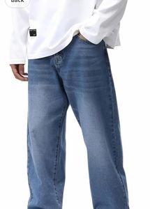blue straight fit jeans - 34 size