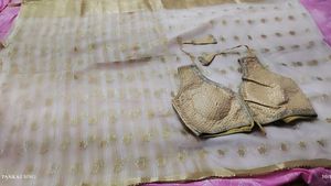 Designer Sequined Blouse with Saree