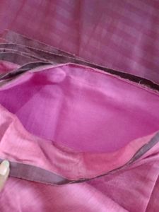 Elegant Pink Saree with Tassels