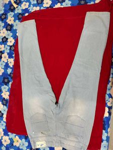 Light Wash Moto Jeans
