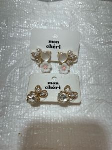 Set of 4golden and 2Rosegold stud Anti Tarnish
