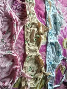 Assorted Floral Print Bras (Set of 3)